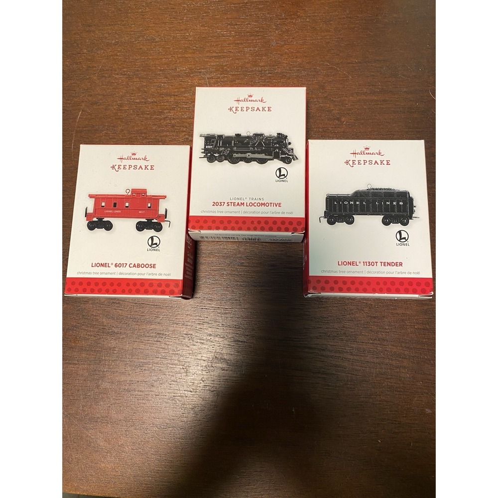 Lot Of 3 Hallmark Keepsake Christmas Ornaments Lionel‎ Train Collectors Series